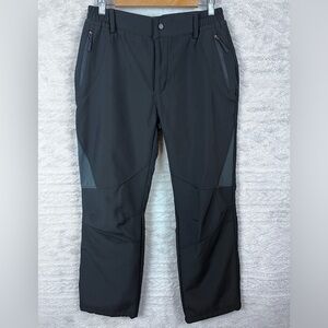 WANTDO Fleece Lined Pants Black Utility Size Large